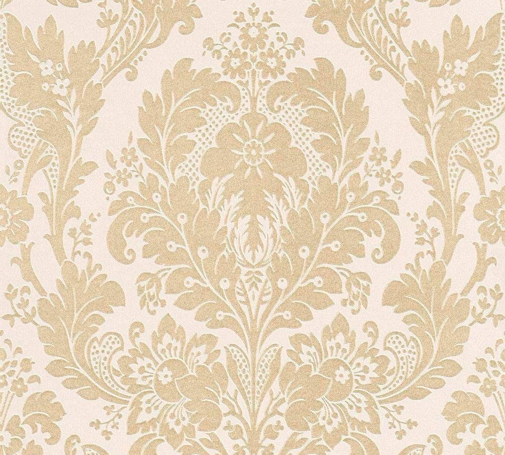 living walls Schaumtapete Kingston, leicht strukturiert, Barock, gemustert, ornamental, Ornament Tapete Klassisch Metallic Обои Wohnzimmer Schlafzimmer