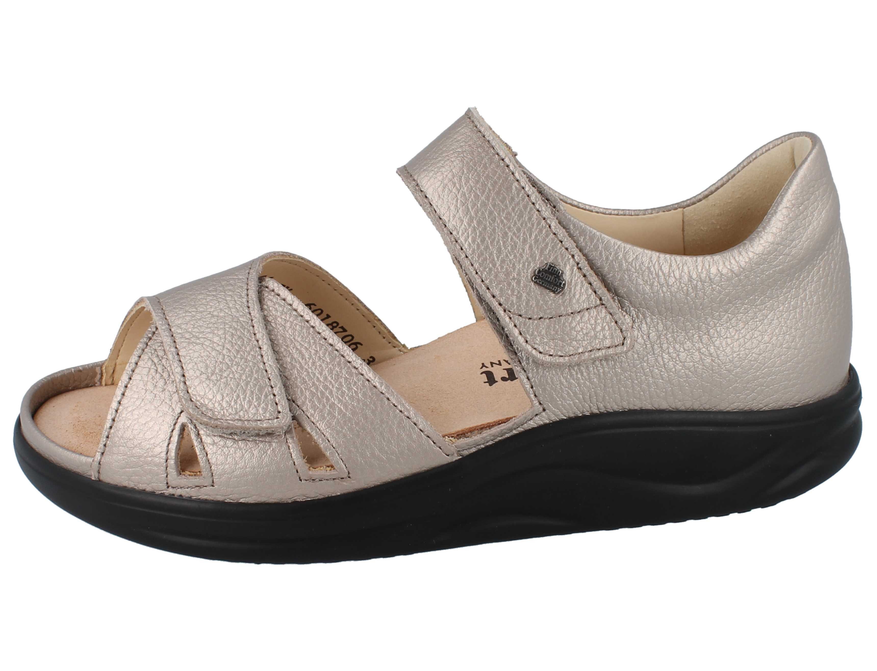Finn Comfort FINN COMFORT FINNAMIC Makuhari Damen Sandale metallic beige Sandale Wechselfußbett