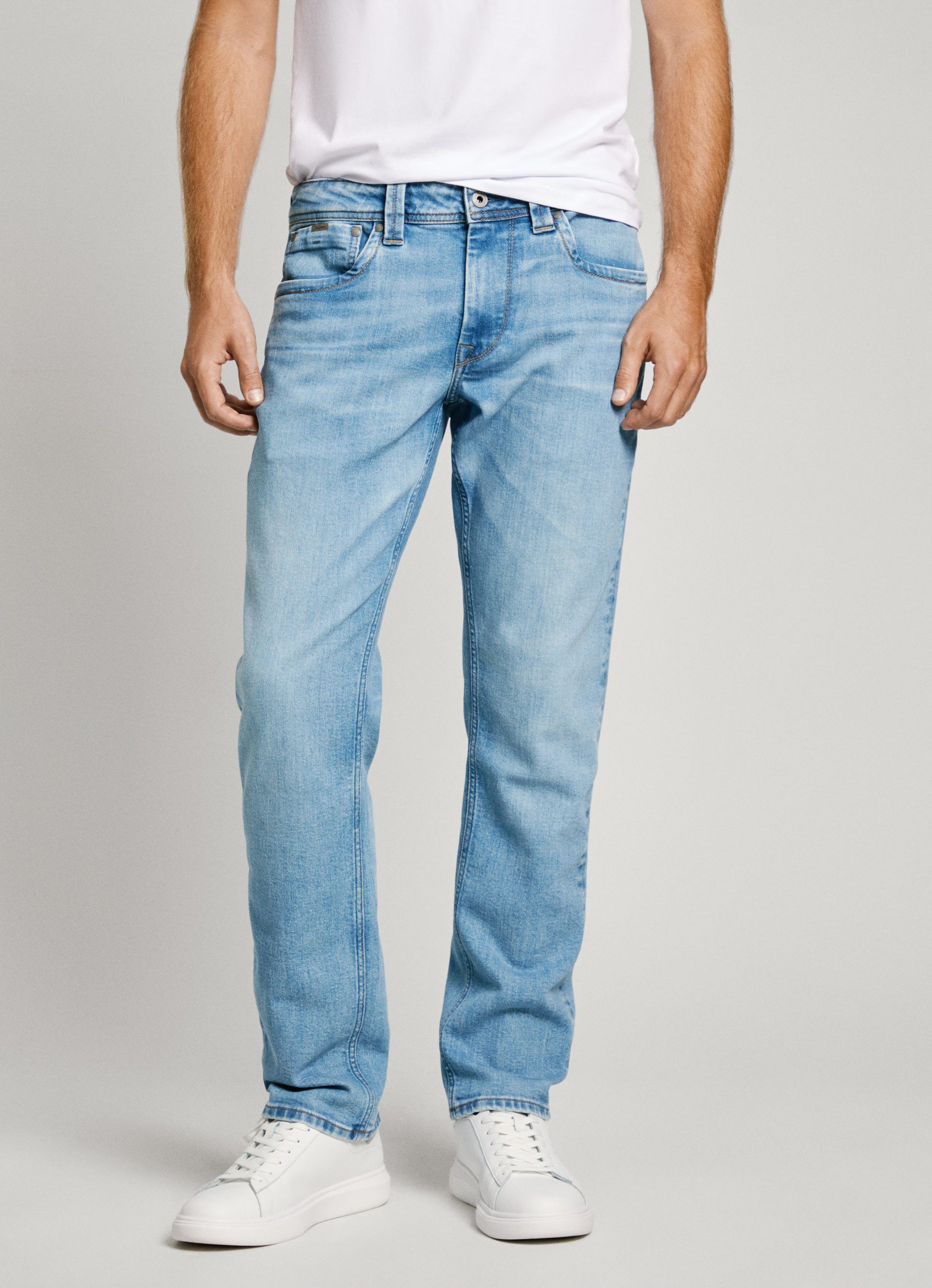 Pepe Jeans Herren Jeans Cash - Regular Fit - Blau - Light Used Wiser günstig online kaufen
