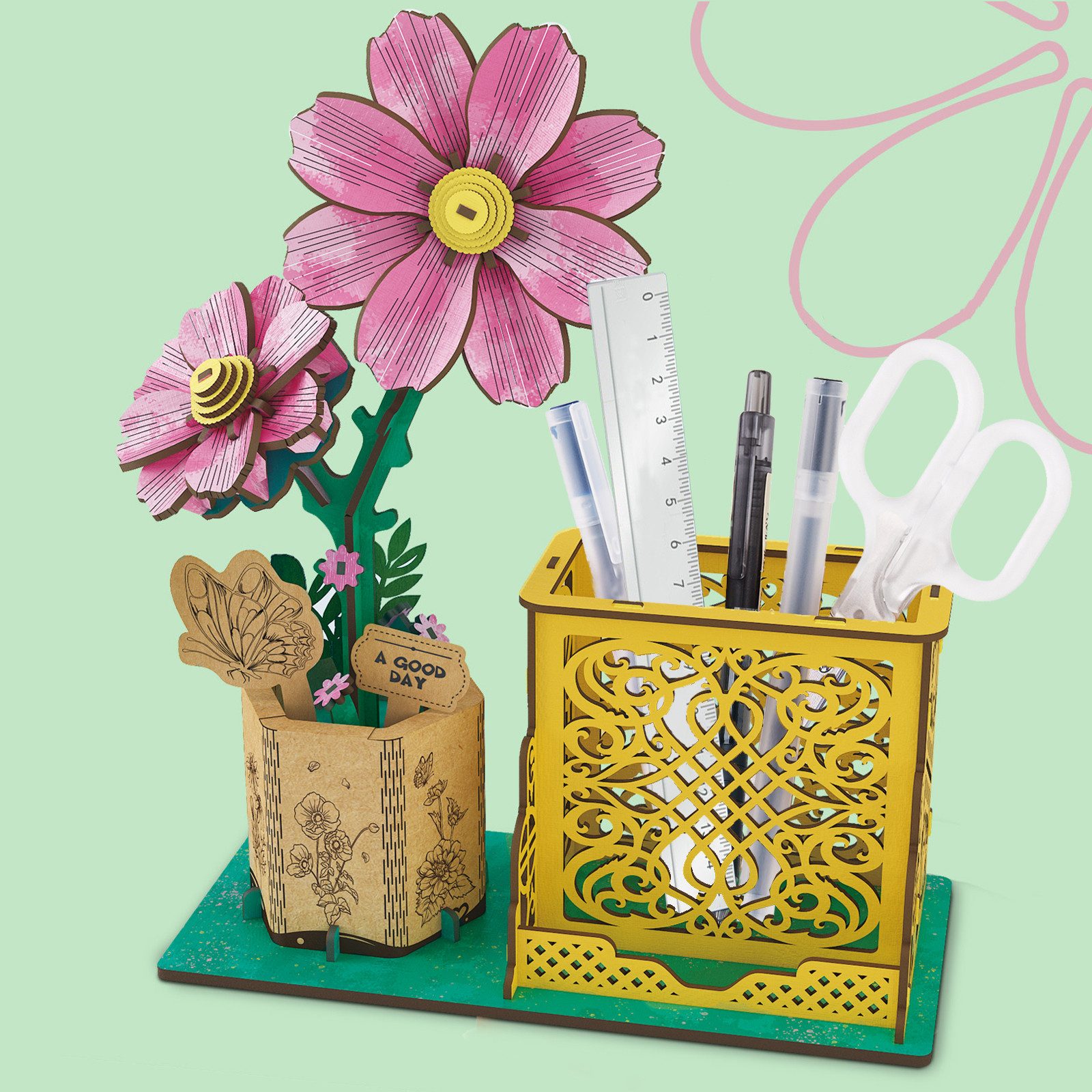 Esun 3D-Puzzle 3D Puzzle Holz, DIY-Blume günstig online kaufen