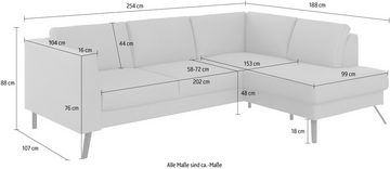 sit&more Ecksofa Lindholm L-Form, mit Sitztiefenverstellung und Federkern