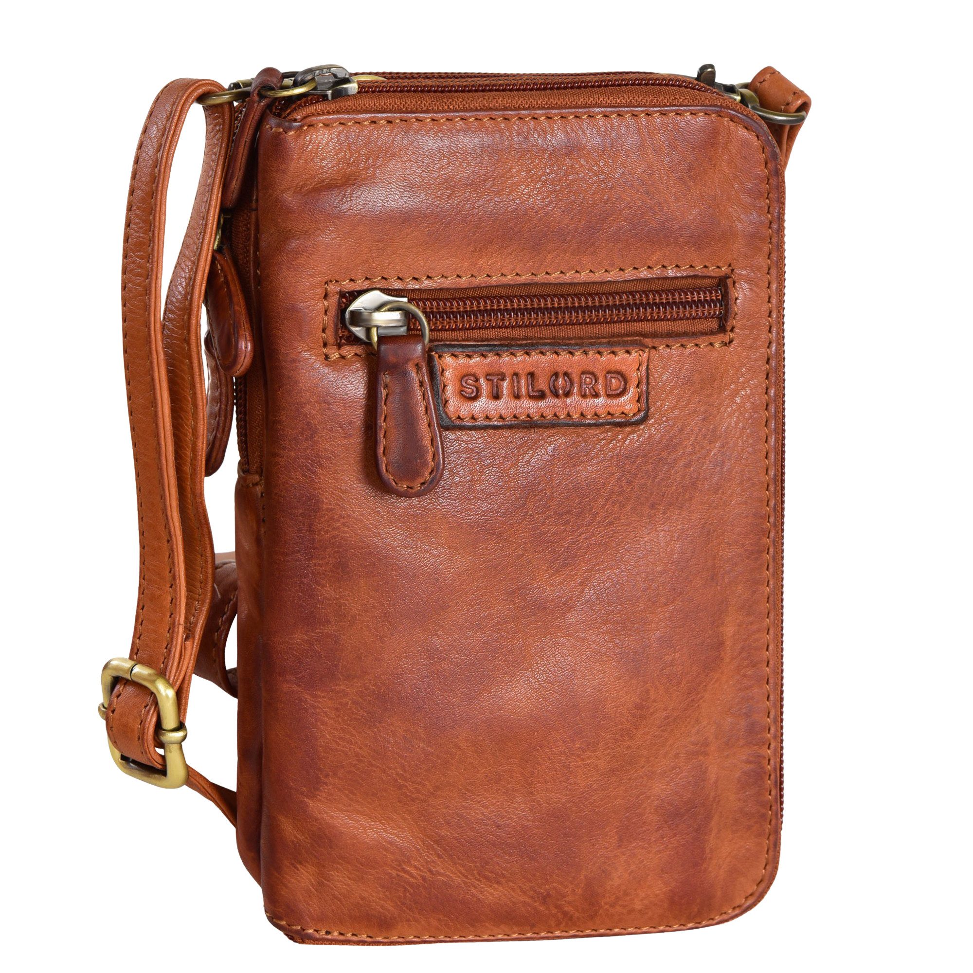 Handtasche "Peter" 2-in-1 Leder Brustbeutel Handytasche für Herren & Damen