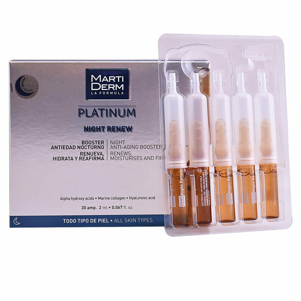 Gesichtsmaske Martiderm Platinum Night Renew Ampullen 30 x 2ml