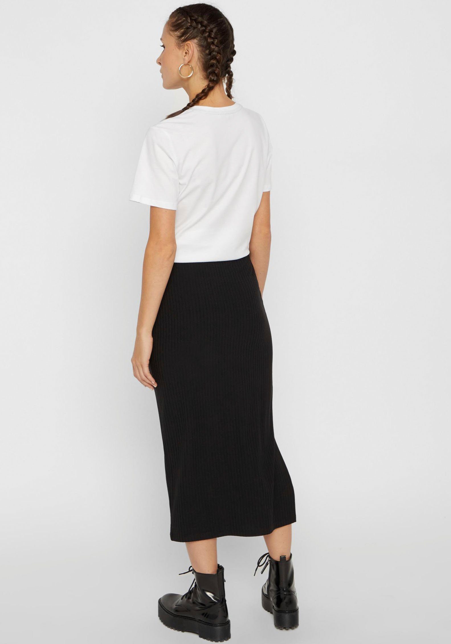 pieces MIDI NOOS Midirock Black SKIRT MW PCKYLIE