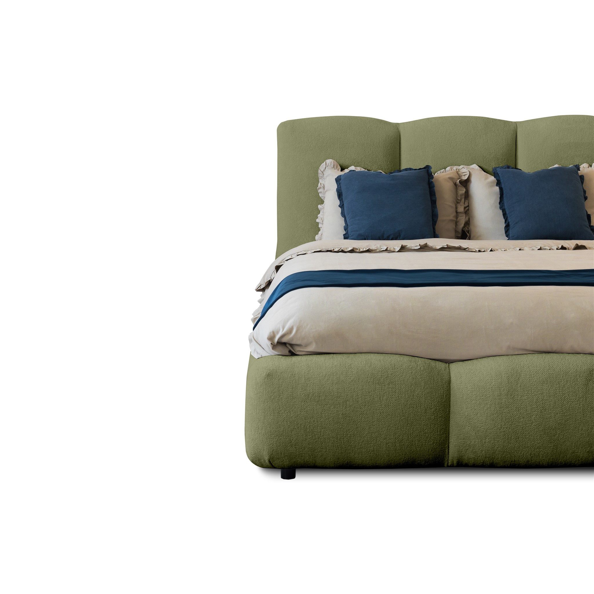 Fun Möbel Polsterbett Doppelbett Schlafzimmerbett GRACIA in Stoff (mit Lattenrost, ohne Matratze, inkl. Bettkasten)