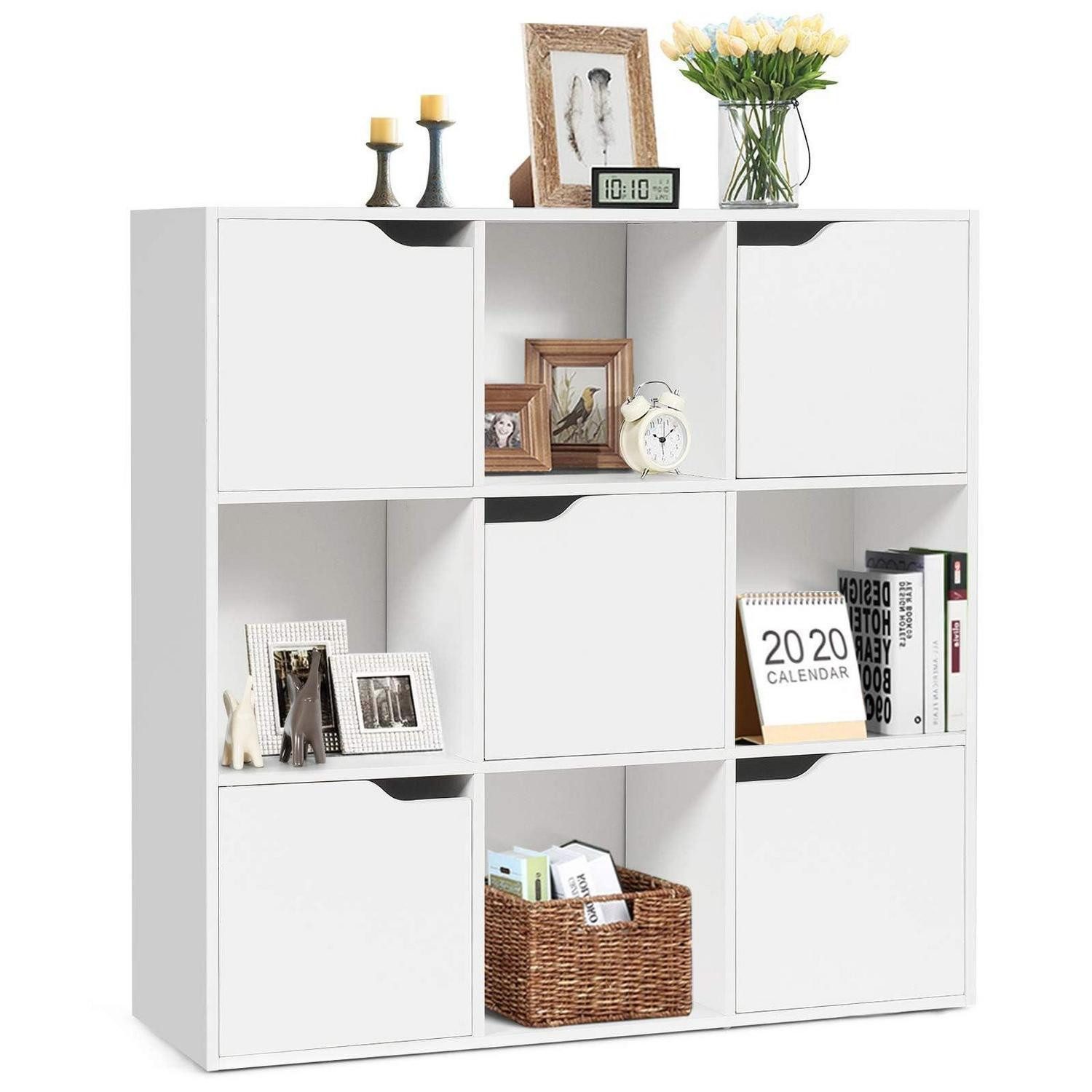 LuxusKollektion Regalwürfel Bücherregal Weiß 90x90cm 9 Fächer, 1-tlg.