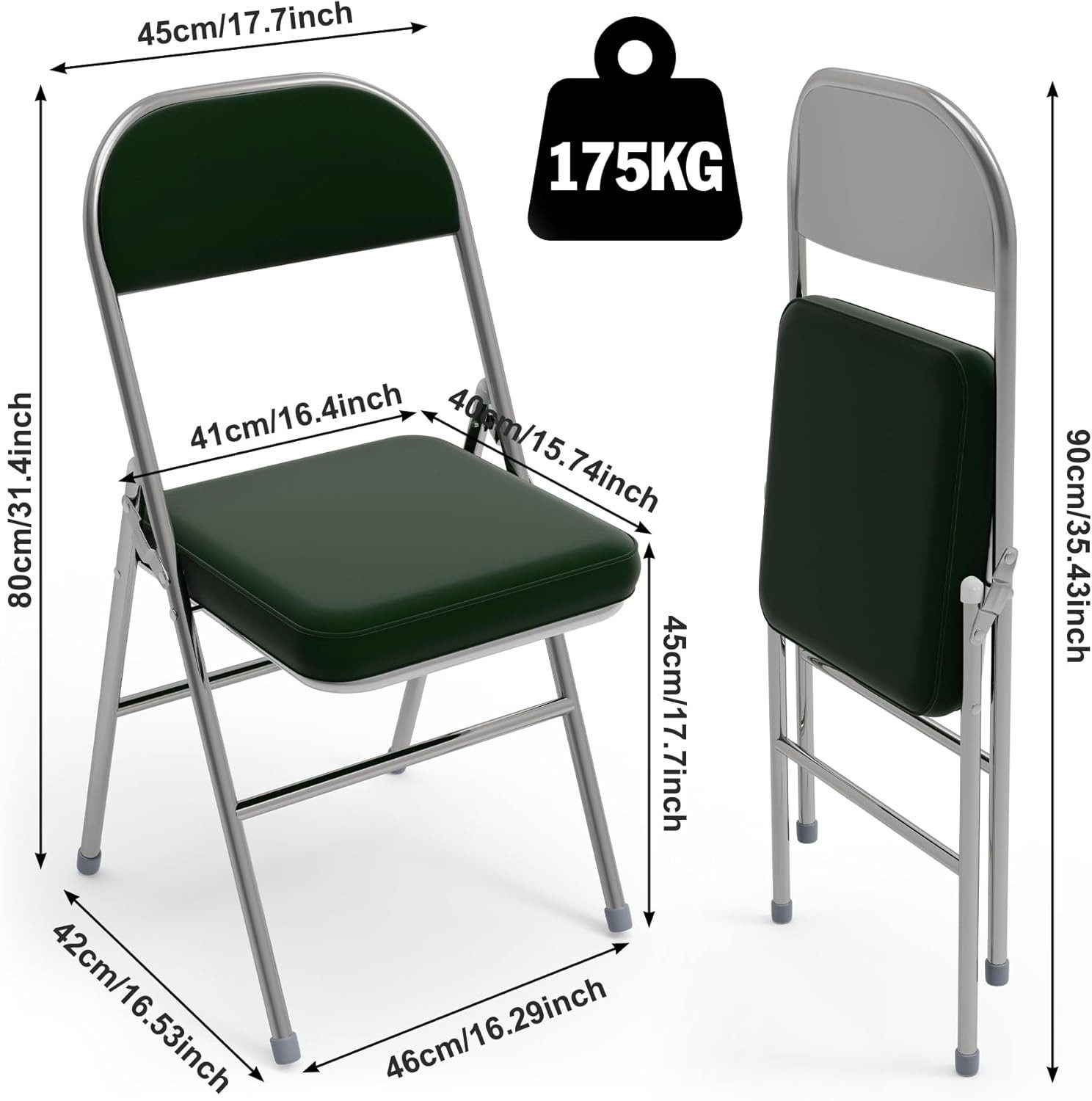 JEOBEST Klappstuhl Kunstleder Stuhl, (Set, 2/4 günstig online kaufen