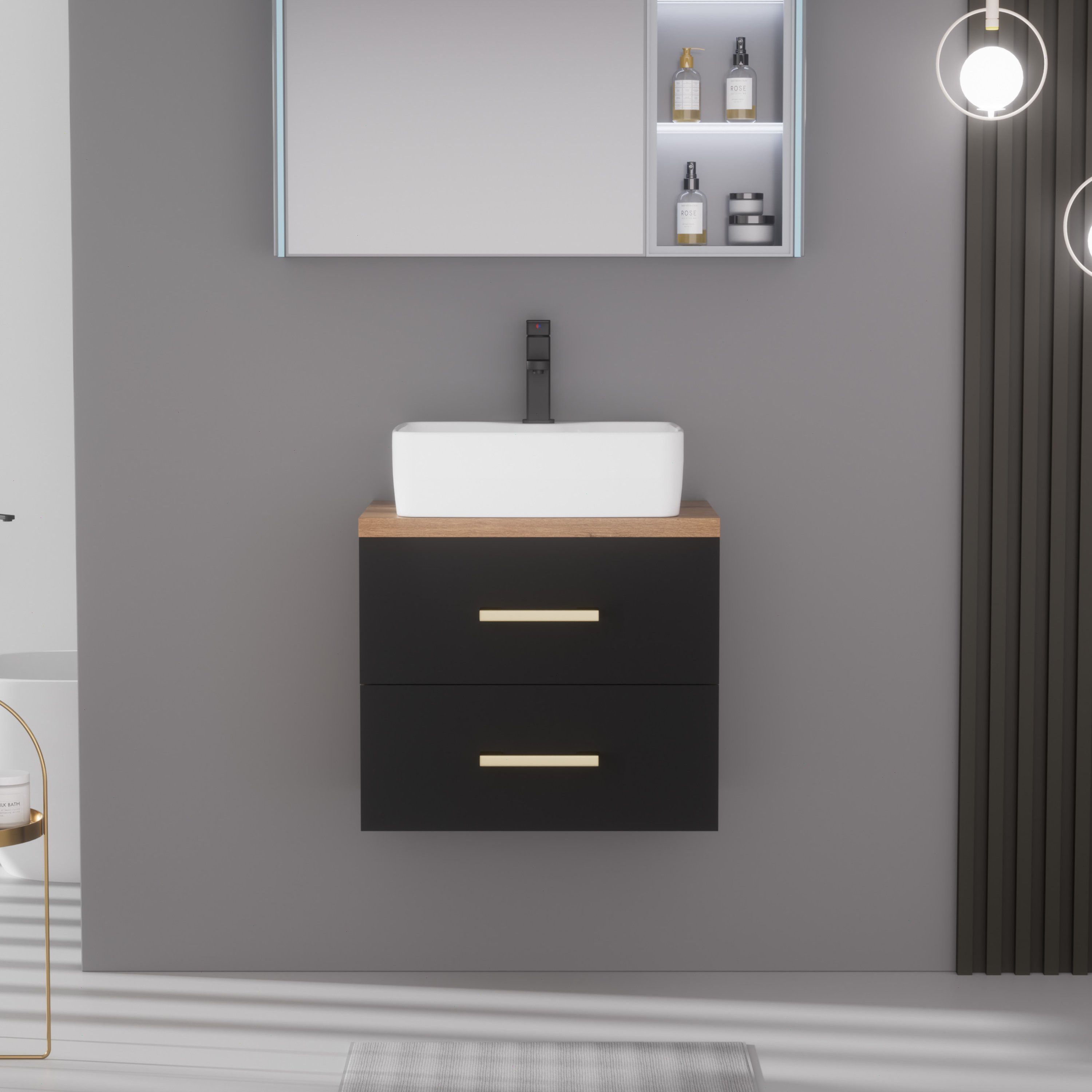 UEV Unterschrank Waschbeckenunterschrank Hängeschrank Badezimmerschrank Wan günstig online kaufen