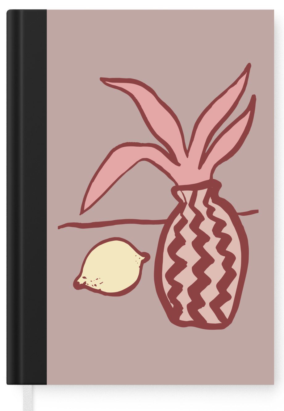- Notizbuch Haushaltsbuch Zitrone Journal, - MuchoWow - Frucht, Pastell Merkzettel, Pflanze Tagebuch, - 98 Vase Seiten, A5, Notizheft,