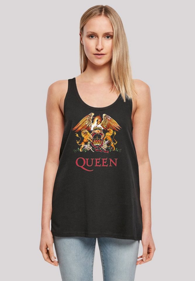 F4NT4STIC T-Shirt Queen Classic Crest Print, Doppelt genähter Saum, lang  und weit geschnitten