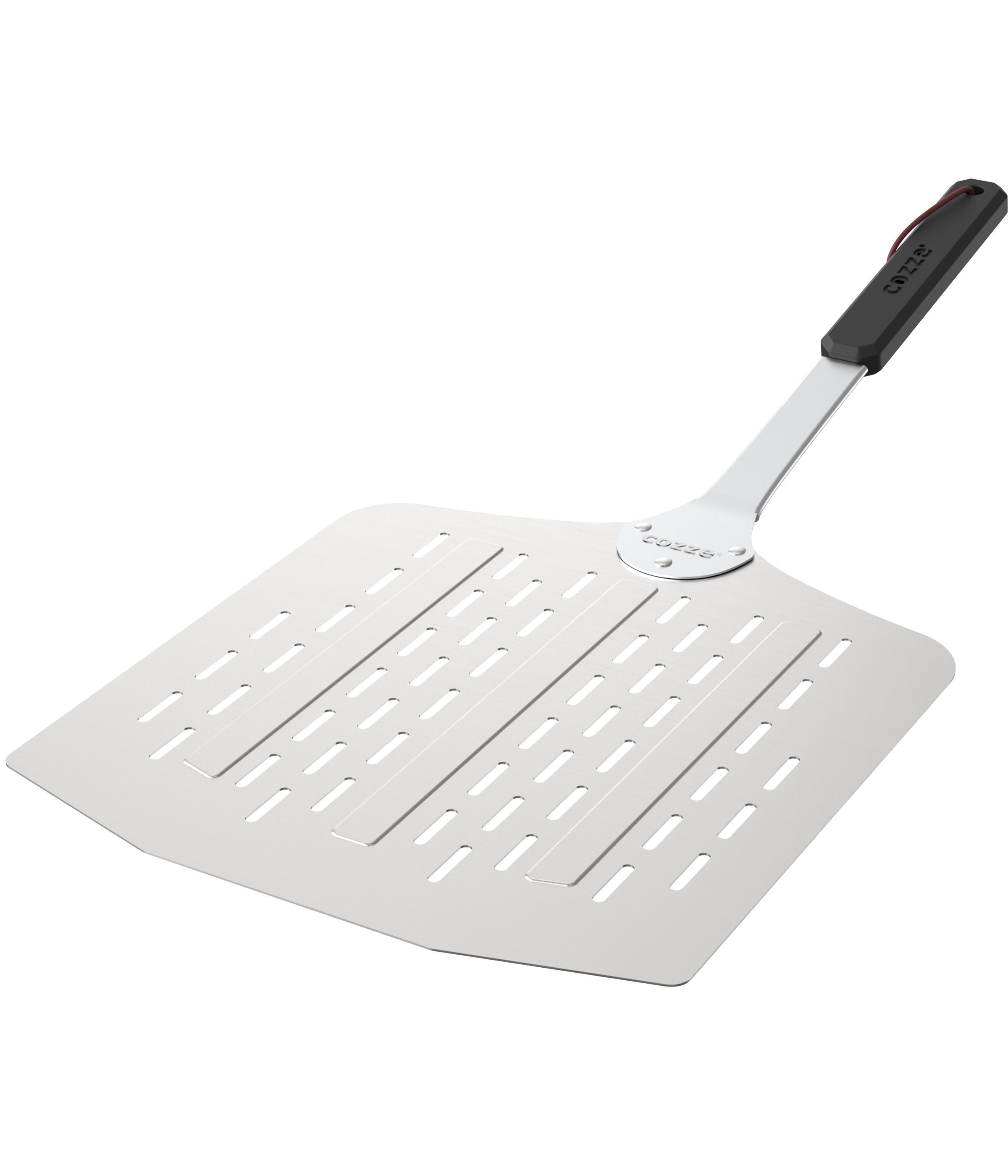 COZZE Grillbesteck-Set Pizzaschaufel, 66 x 30 x 3 cm, silber, hitzestabiler Pizzaschieber, passend für 13" Pizzaöfen