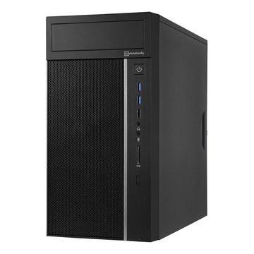 Workstation4u PC-Gehäuse W4U-01 Micro ATX System-Tower, inkl. 650W Netzteil, Formfaktor: mATX, inkl. 2x 92mm Lüfter