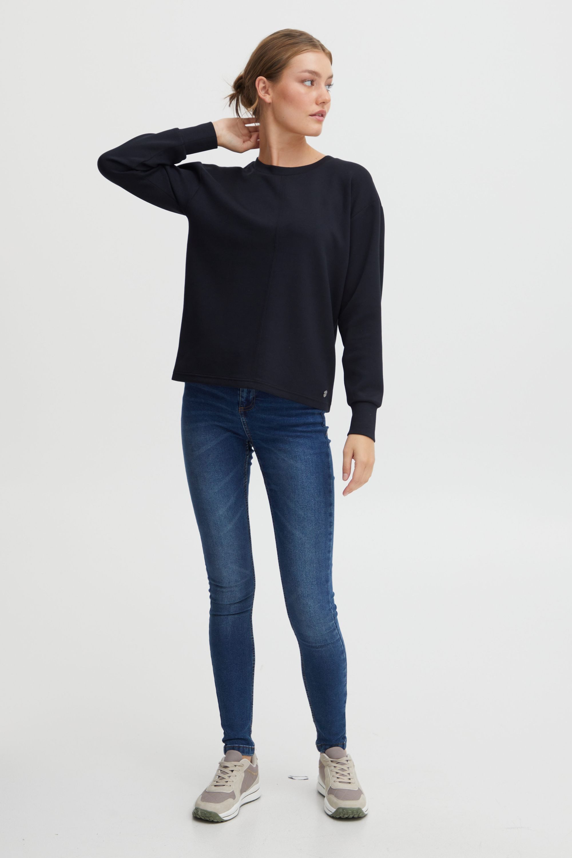OXMO Rundhalspullover OXPea Modischer Pullover