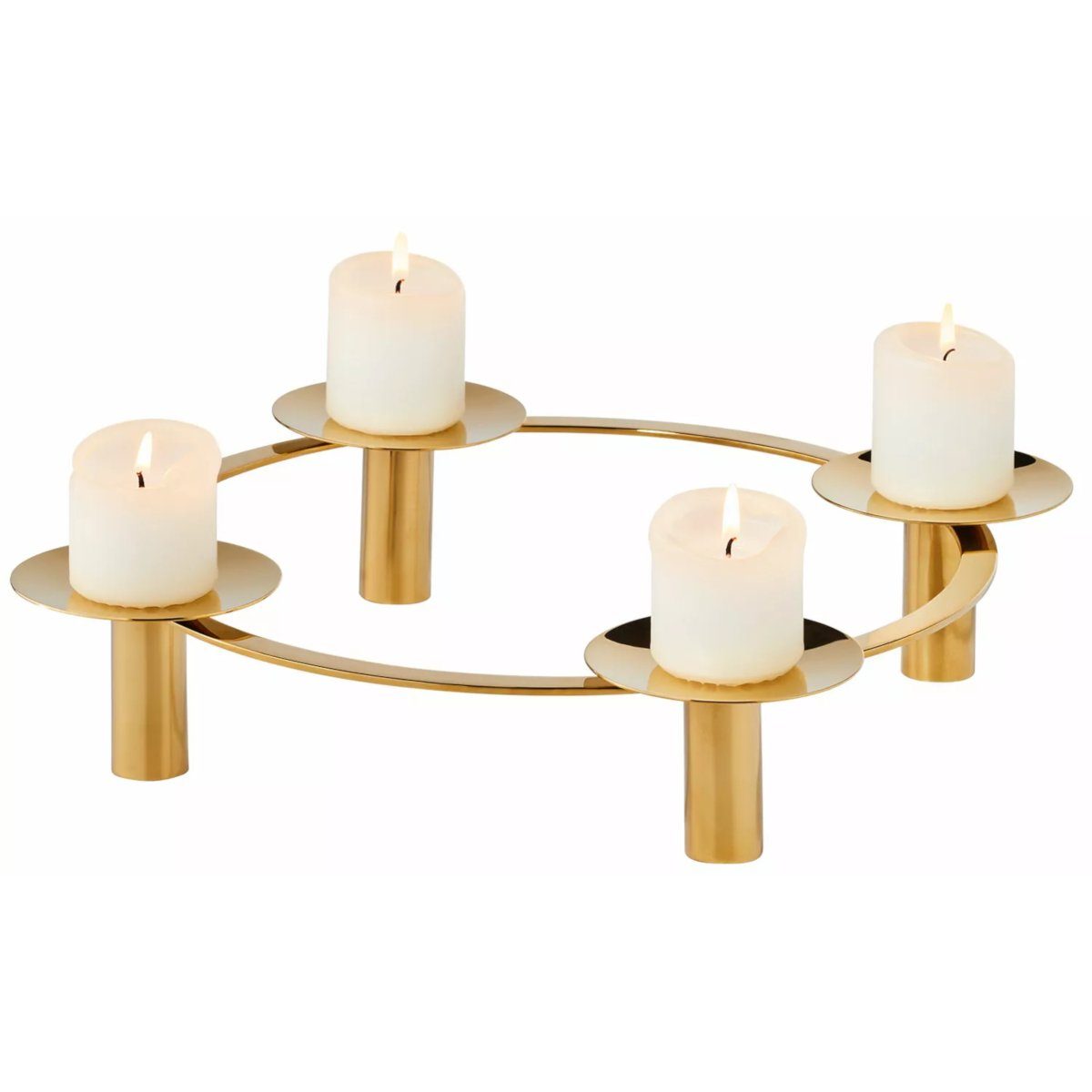 Design Kerzenhalter für runde Philippi Tisch-Stabkerzen wendbar, und Seiten, Adventskranz PHILIPPI Stumpenkerzen 2 SERENA LA