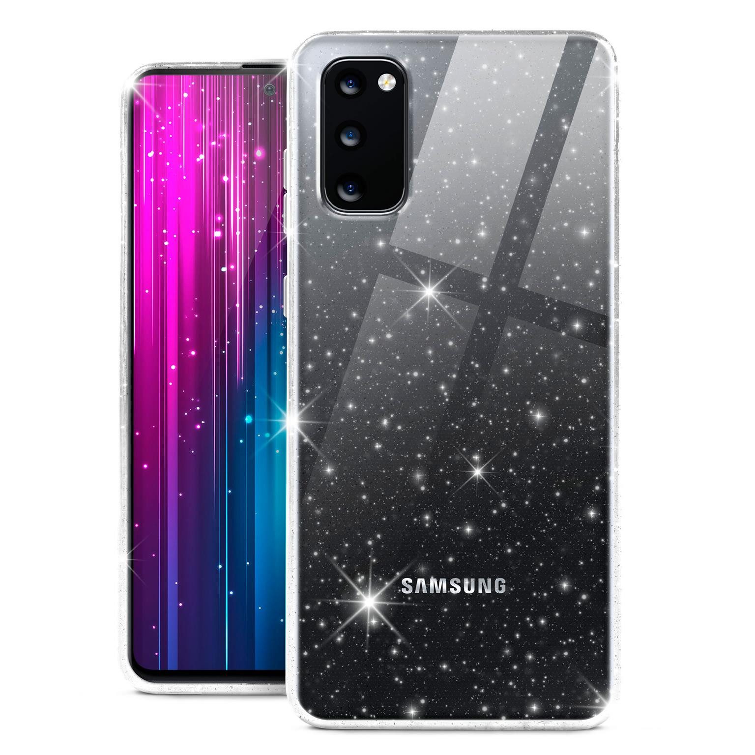 moex Handyhülle für Samsung Galaxy S20 5G Hülle Glitzer Dünn Sparky Case Clear 6,2 Zoll, Silikon Schutzhülle Durchsichtig Design Glitzerhülle Cover Ultra Slim