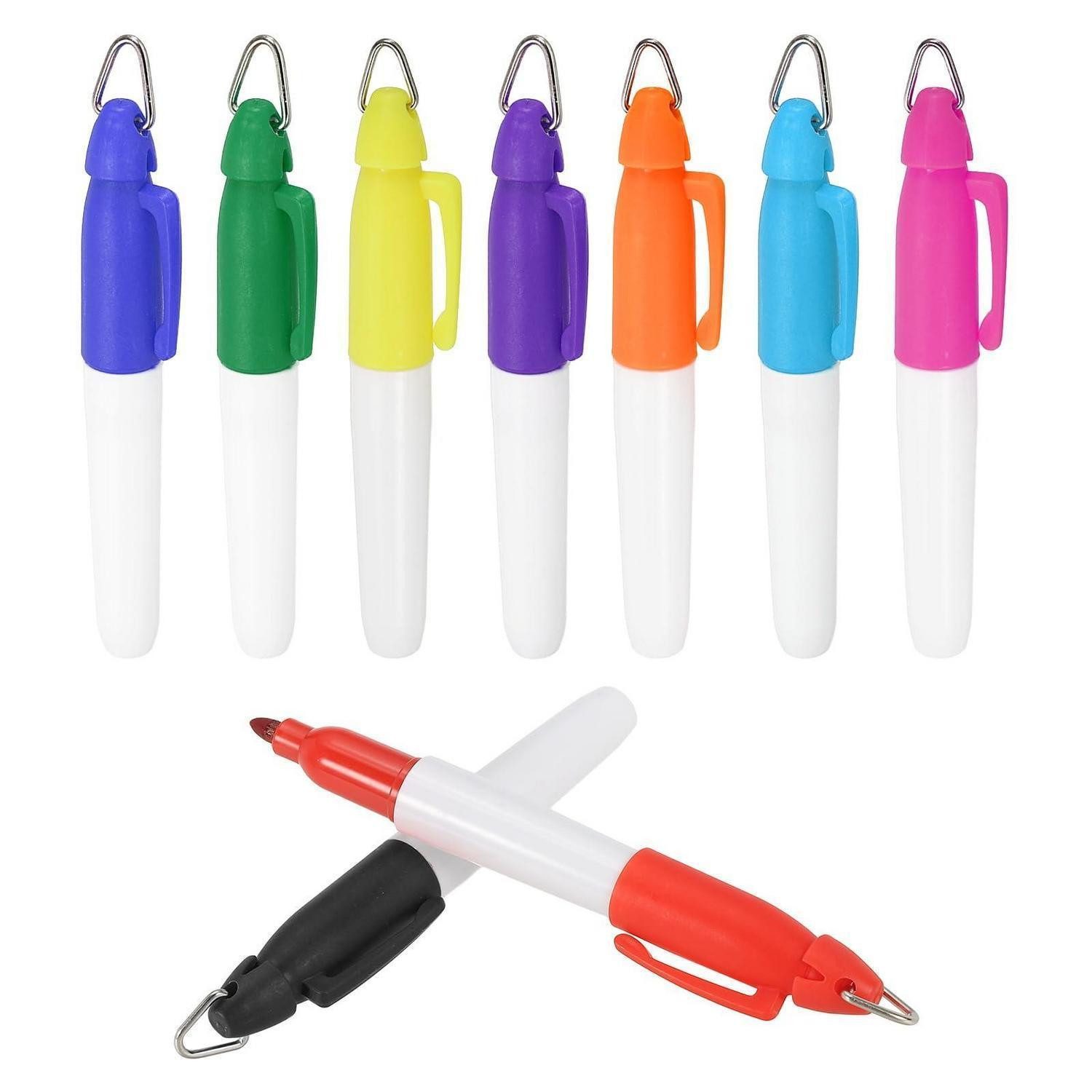 LuxusKollektion Permanentmarker Mini Permanent Marker 9er Set mit Clip multicolor
