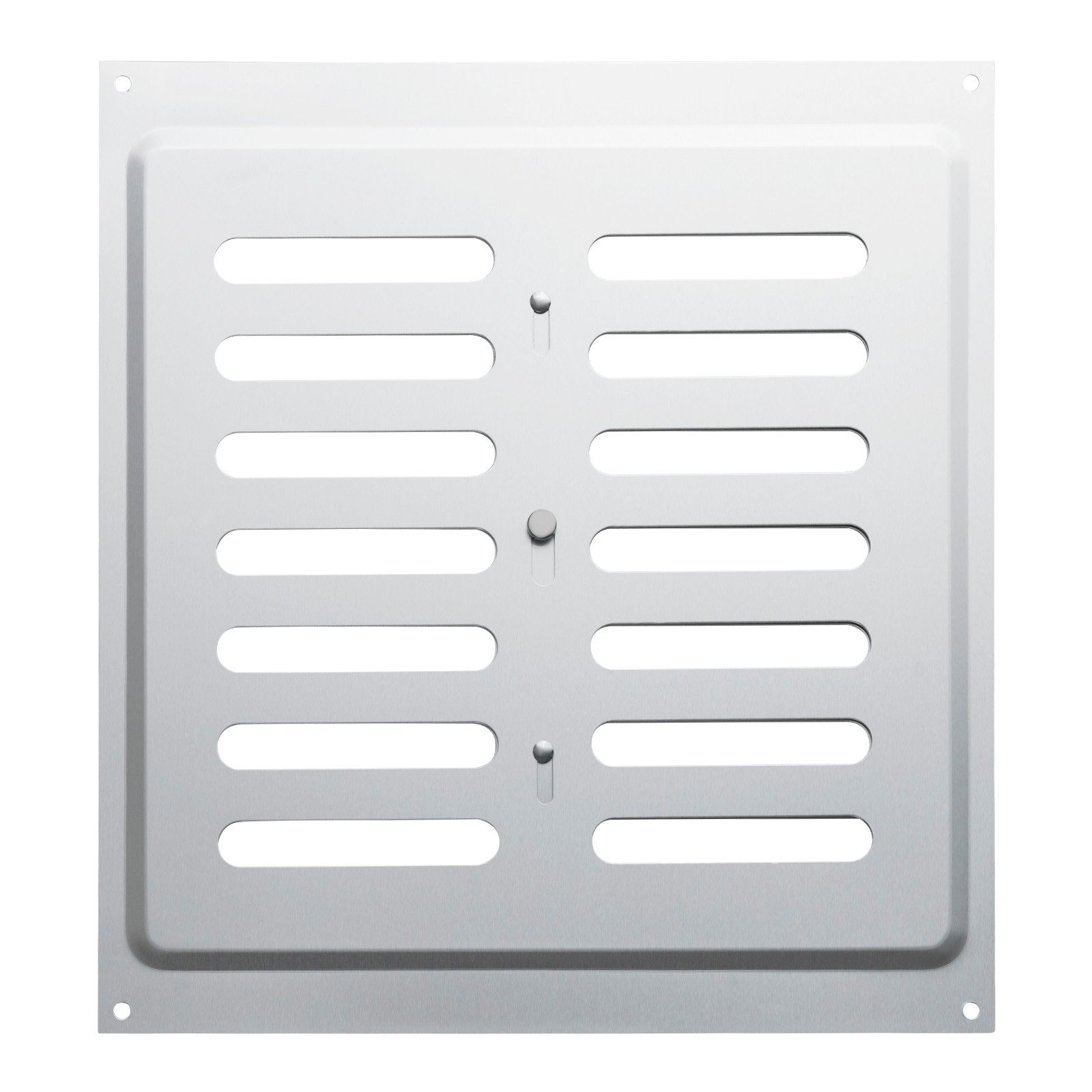 SO-TECH® Вентиляционные решетки Belüftungsgitter verschließbar zum Aufschrauben mit Schiebeverschluss (1 St), Aluminium, 260 x 240 mm, Schlitzlochung oval
