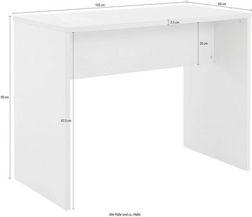 loft24 Bartisch Gavin, Tischplatte in Hochglanz, Kufengestell, Tischhöhe ca. 90 cm