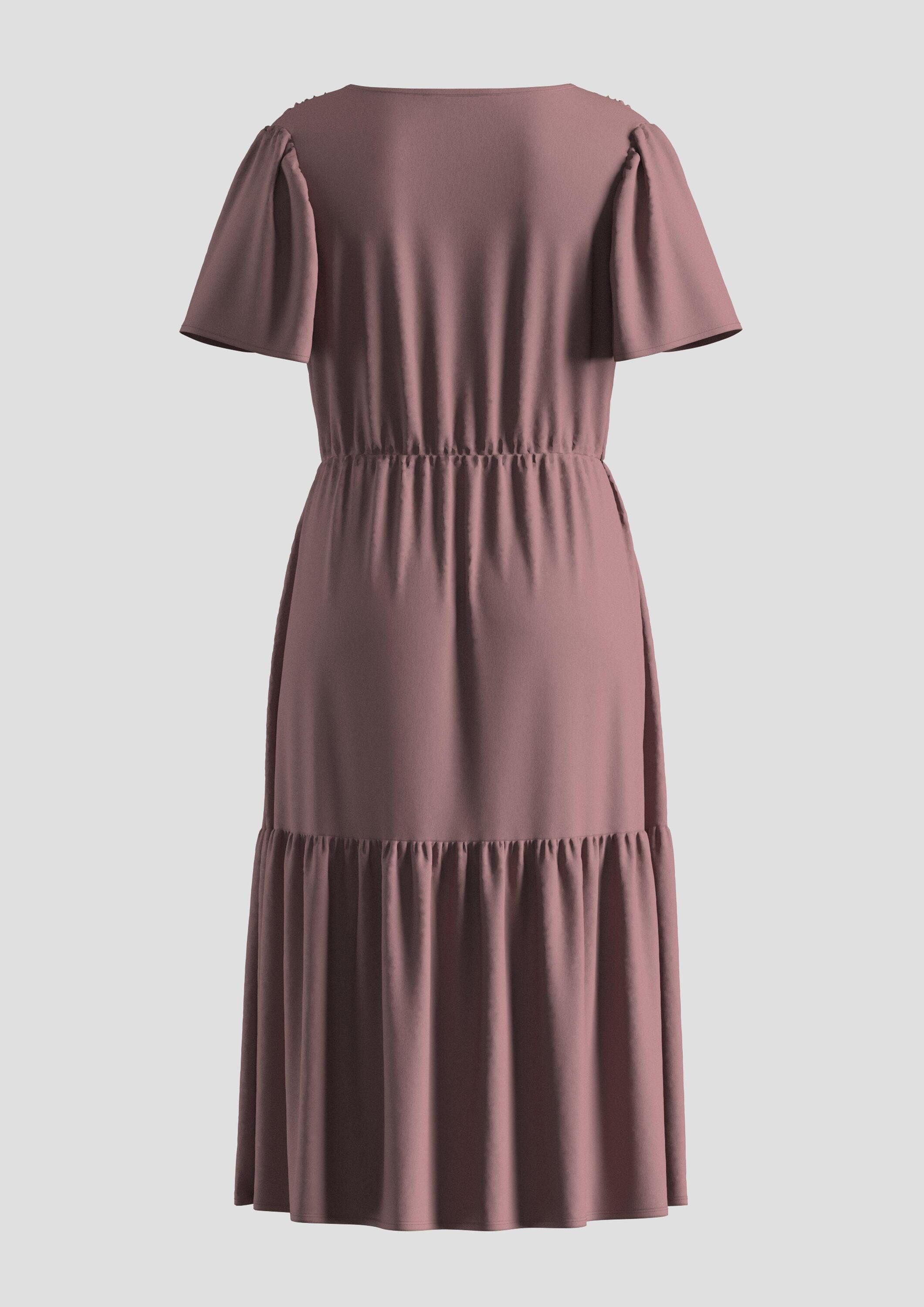 QS Midikleid Kleid Viskosekleid mit All-over-Print günstig online kaufen