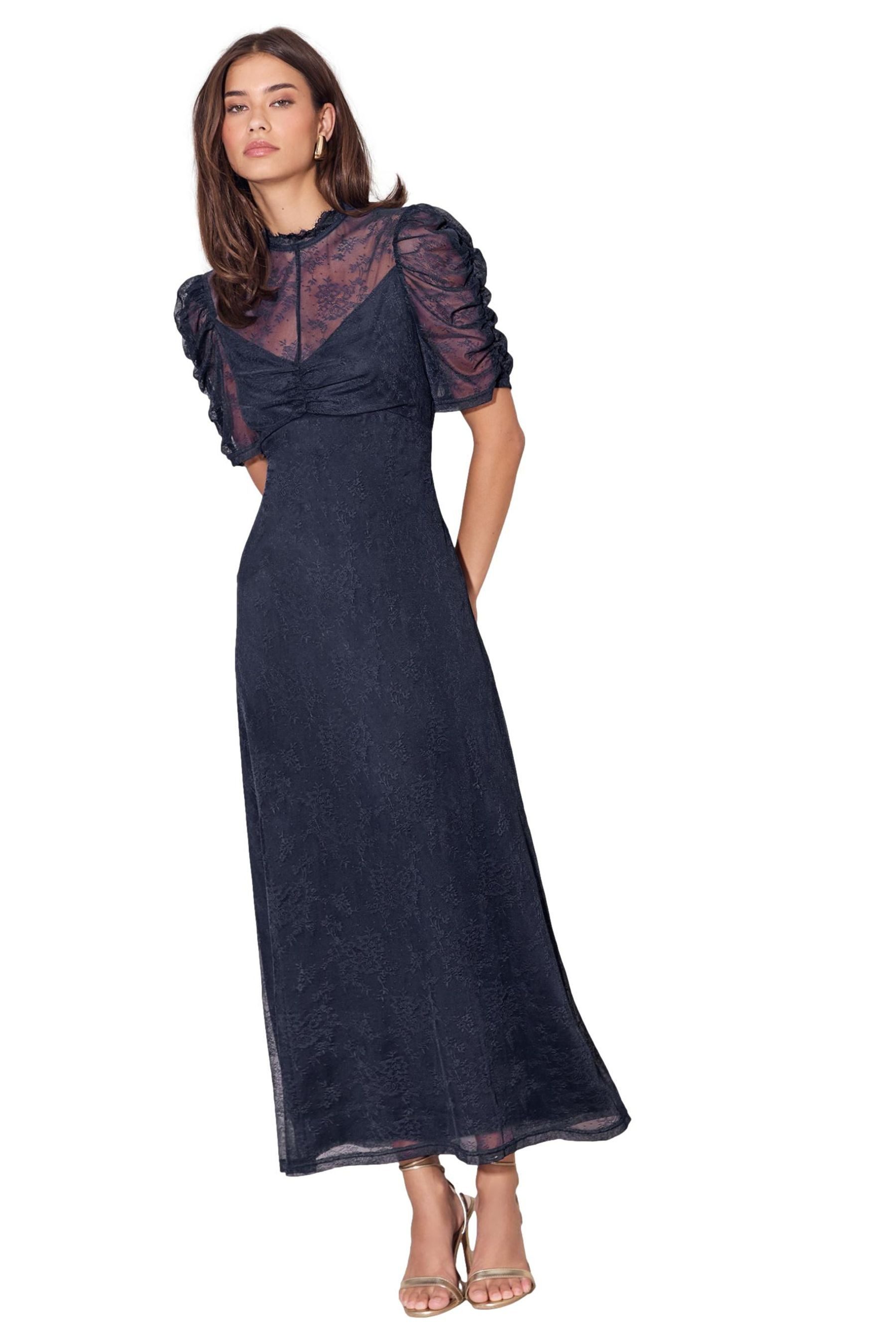 LIPSY Midikleid Lipsy Midikleid mit Puffärmel, Regular (1-tlg)