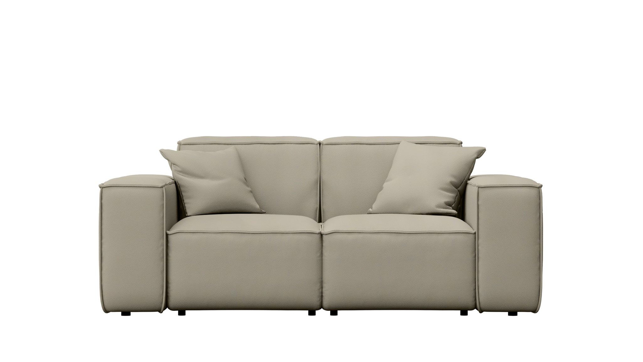 Fun Möbel Loungesofa Gartensofa Sofa 2-Sitzer SUMMER, Pflegeleichter und wetterfester Bezug, inkl. 2 Zierkissen