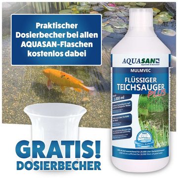 AQUASAN Gartenpflege-Set Mulmvec Flüssiger Teichsauger PLUS, Teichschlammentferner mit Mikroorganismen