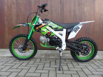 KXD Dirt-Bike 125ccm Dirtbike Pitbike 612 4Takt 17/14 Enduro Cross Motorrad Grün