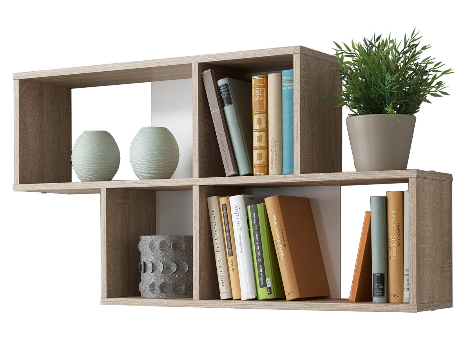 FMD Möbel Wandregal 100 x 53 x 19,5 cm (B/H/T)