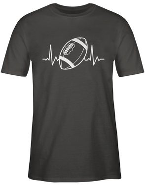 Shirtracer T-Shirt Football Herzschlag - weiß American Football NFL