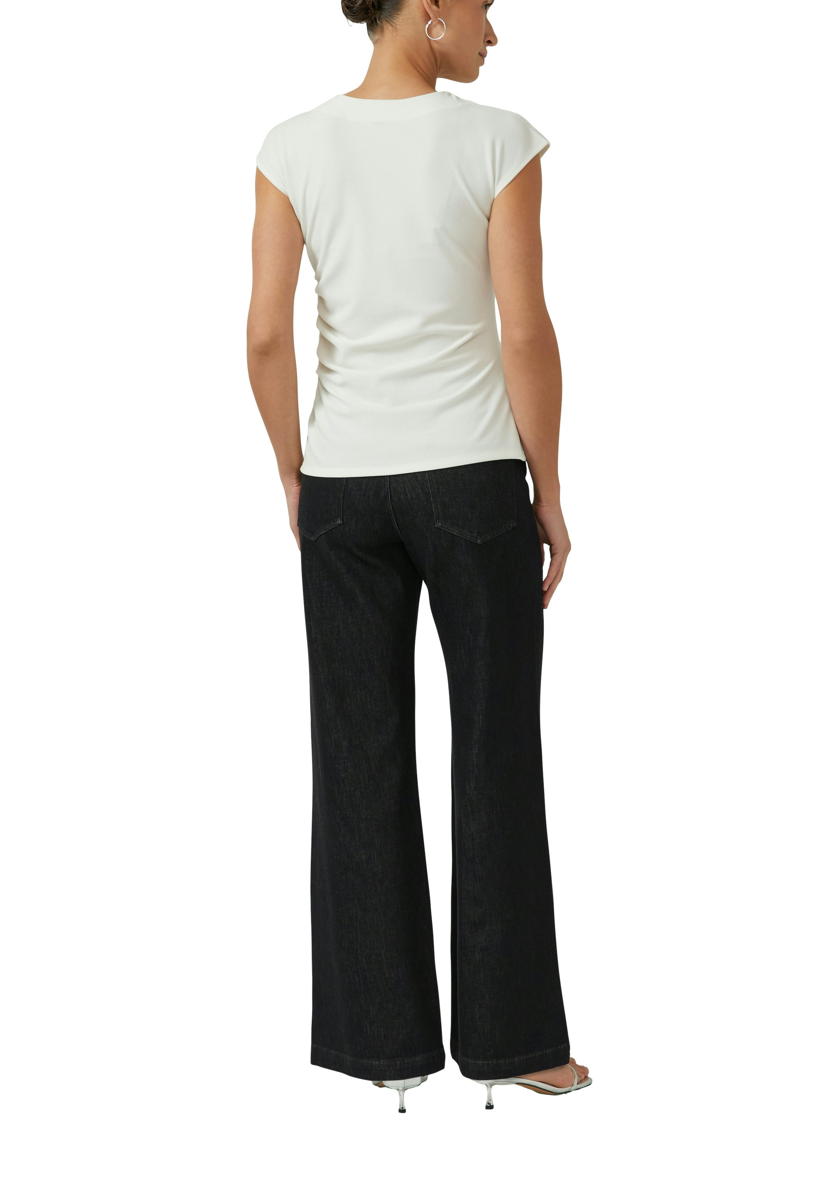 s.Oliver BLACK LABEL T-Shirt mit Raffung – Bild 2 von 4