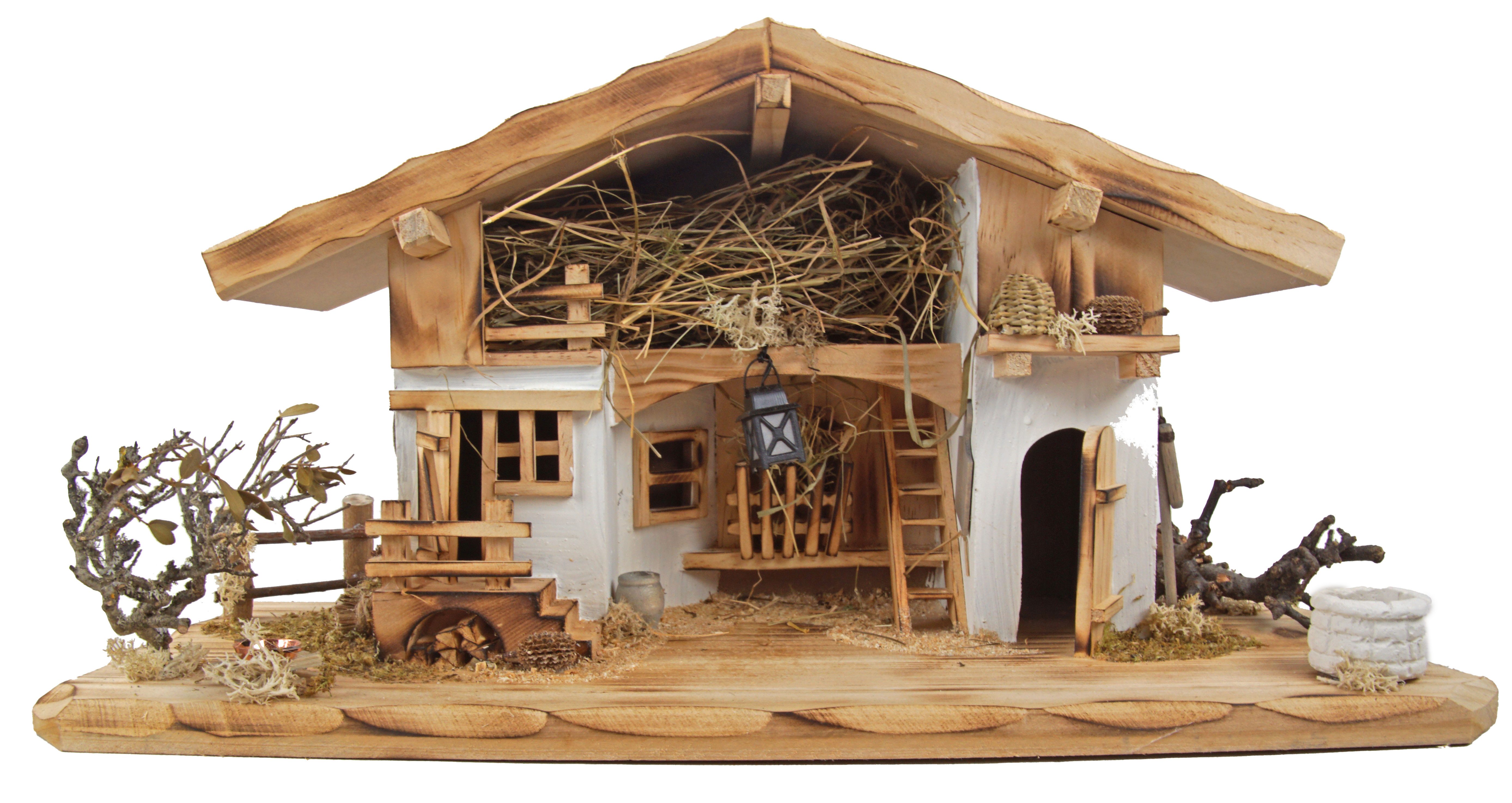 Krippenursel Krippe Weihnachtskrippe Neunhof inkl. 12-tlg. Figurensatz K 650-9 (12-tlg)