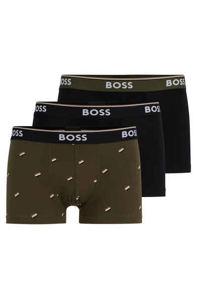 BOSS Trunk Trunk 3P Power Desig (Packung, 3-St., 3er) mit BOSS Schriftzug auf dem Bund