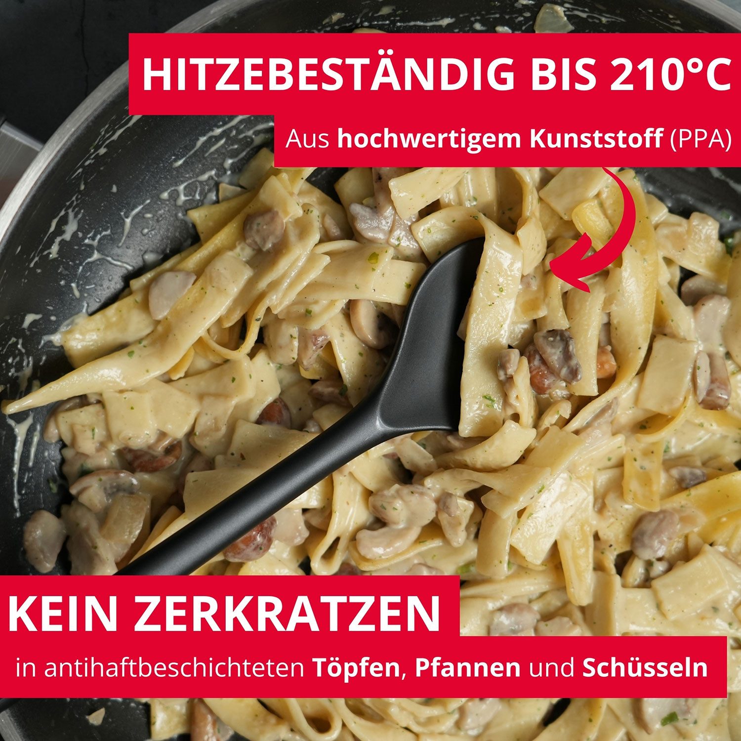 WESTMARK Kochlöffel 2 Stück, »Gentle«, Rührlöffel, hochhitzebeständig, spülmaschinengeeignet, Made in Germany