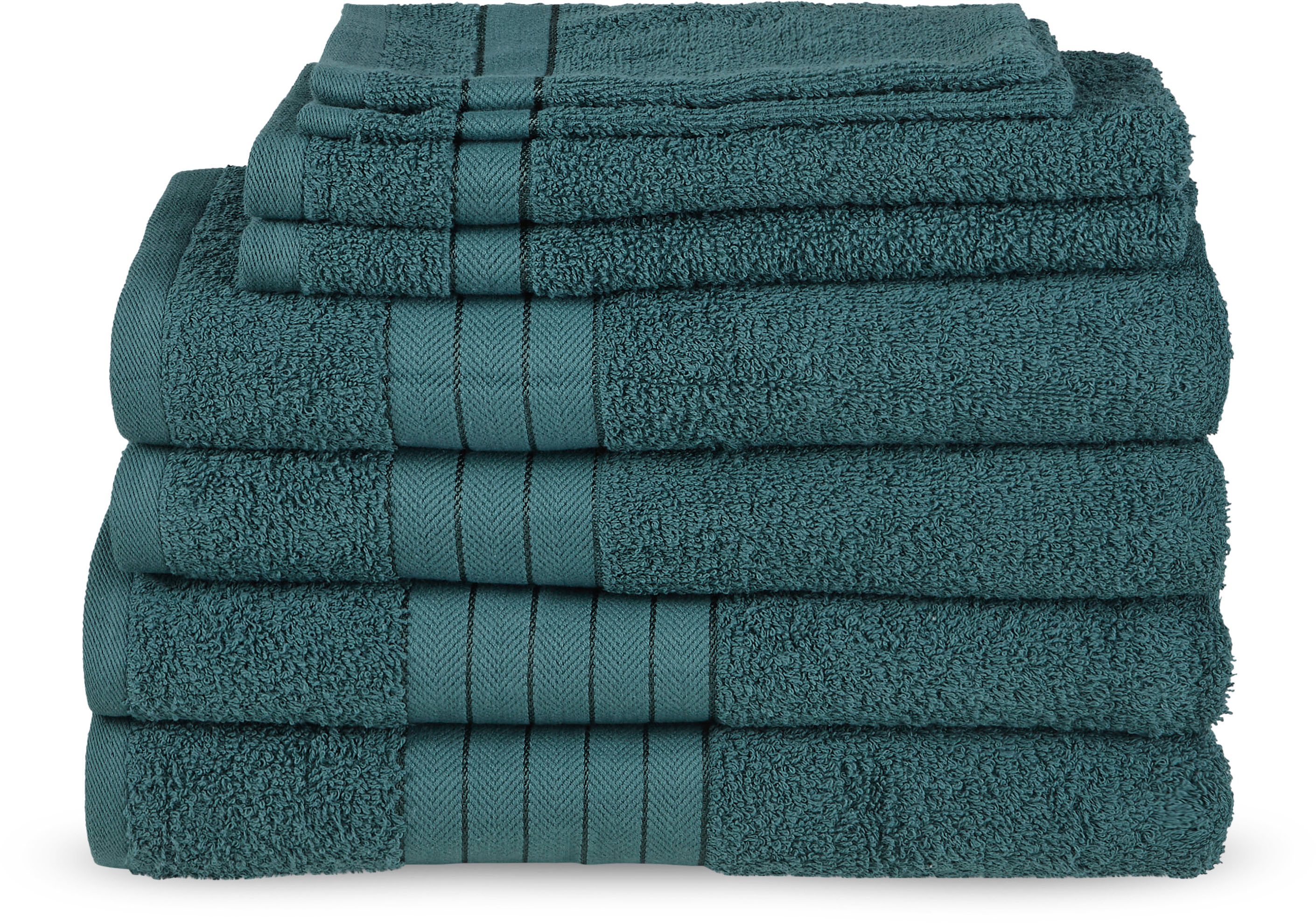 good morning Handtuch Set »Uni«, (Set, 8 St., 2 Badetücher-2 Handtücher-2 G günstig online kaufen