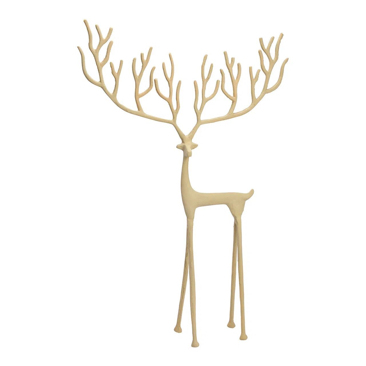 Interdesign24 Weihnachtsfigur Hirsch Bucky, Beige Metall günstig online kaufen