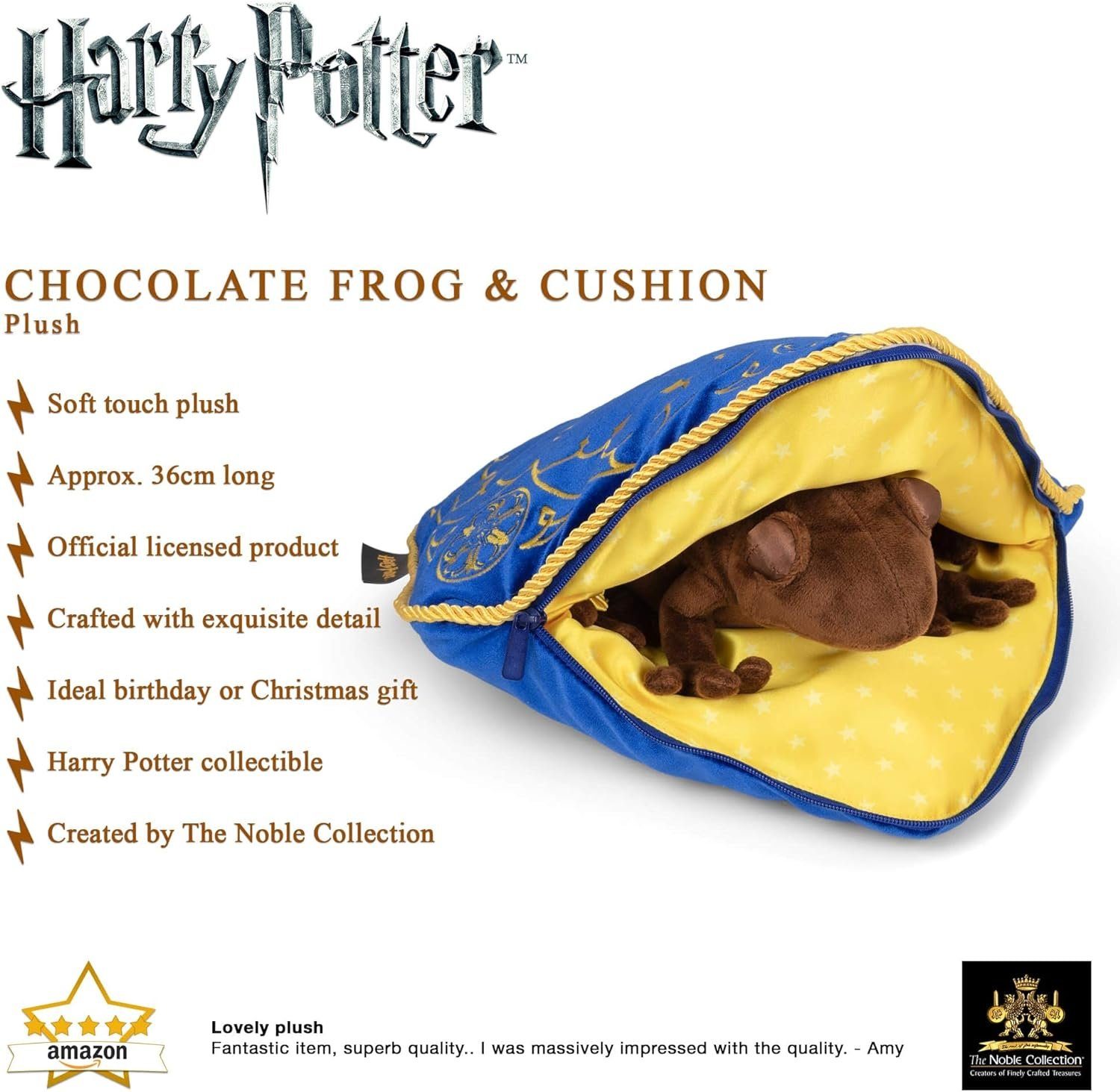 Honeydukes Merchandise-Figur und Kissen, Collection Plüschtier Harry Noble offiziell Schokoladenfrosch lizensiertes Potter Merchandise The