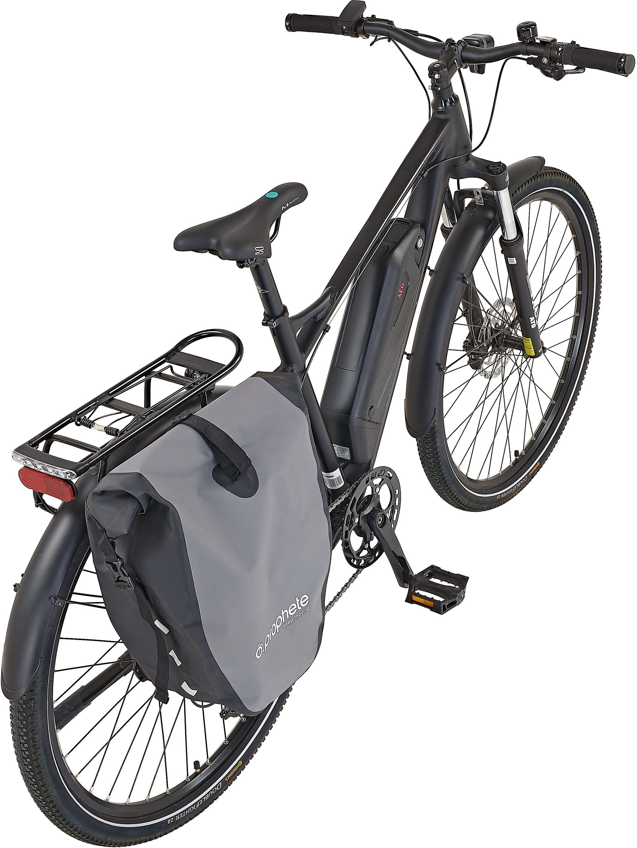 Gang Graveler Deore (mit Kettenschaltung, Shimano E-Bike Prophete Gepäckträgertasche) Heckmotor, 10 Prophete Schaltwerk, 499 e7000, Akku, Wh