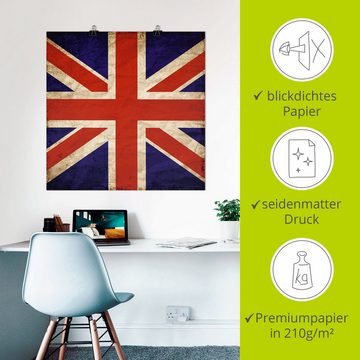 Artland Poster Vereinigtes Königreich Flagge, Zeichen (1 St), als Alubild, Leinwandbild, Wandaufkleber oder Poster in versch. Größen