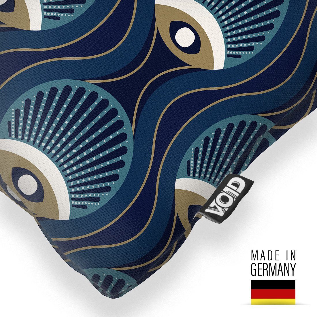 VOID Kissenbezug, (1 Stück), art deco abstrakt kreis retro 80er 70er elegant geometrisch gold orna