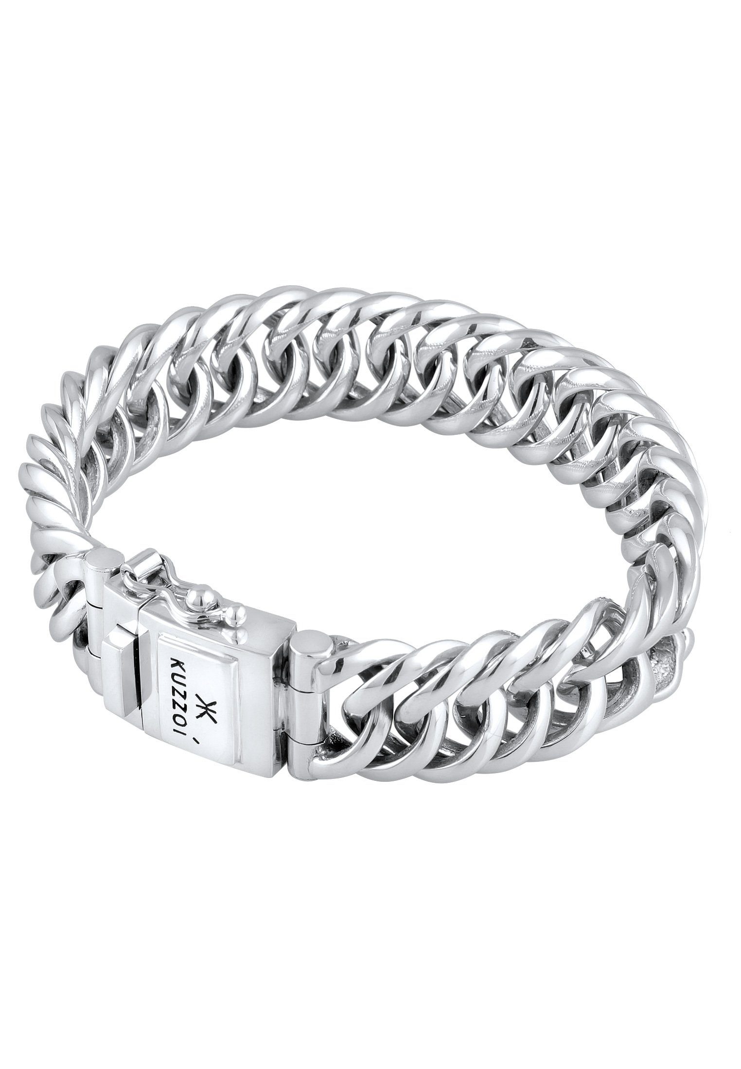 Kuzzoi Silberarmband Herren Panzerkette Kastenverschluss 925 silber günstig online kaufen