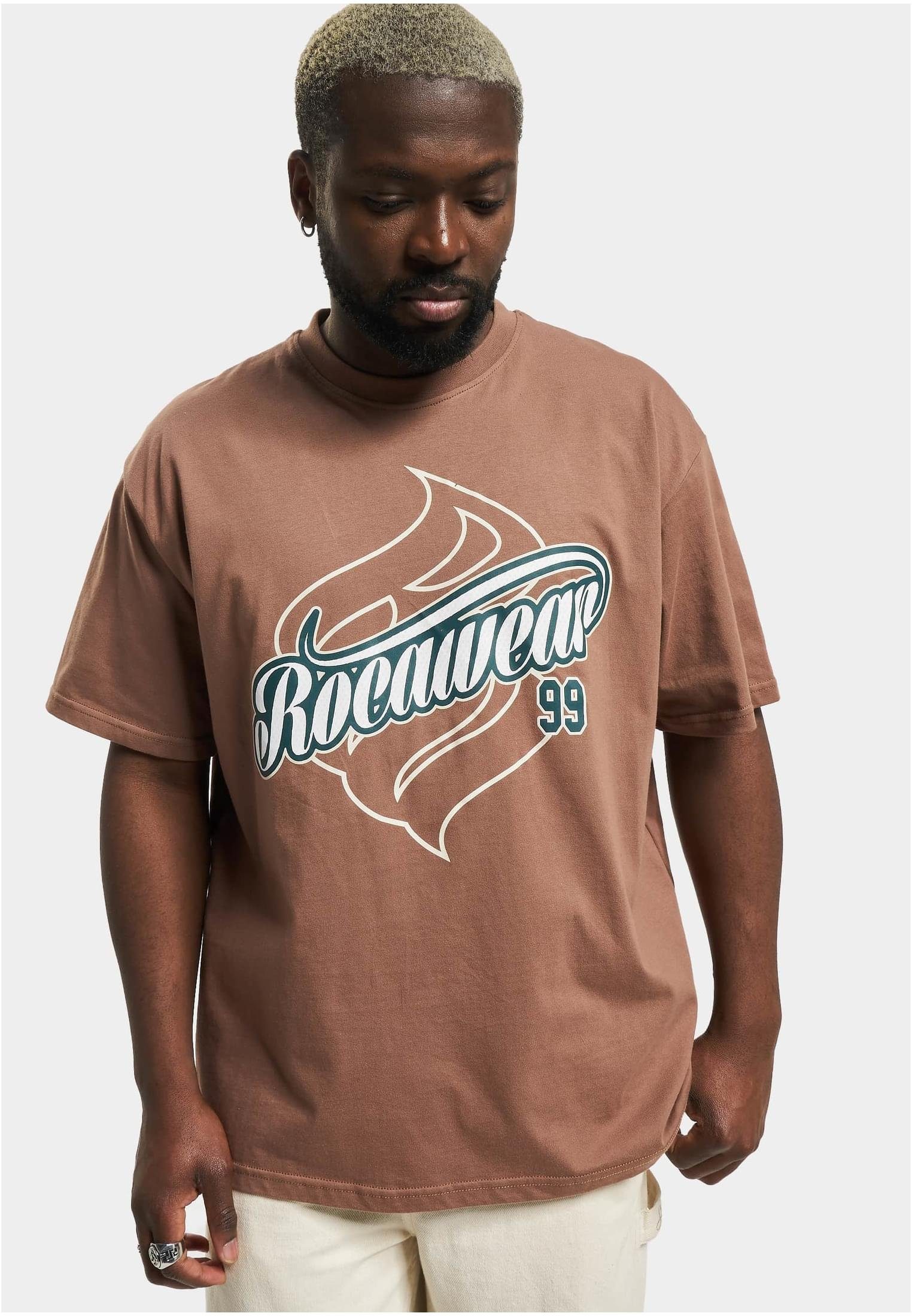Rocawear Kurzarmshirt Herren Rocawear Luisville T-Shirt (1-tlg) brown