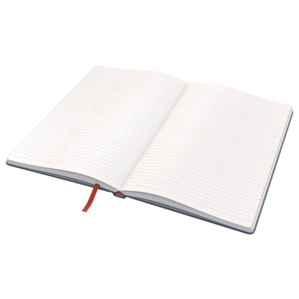 LEITZ Notizbuch 44810089 Notizbuch liniert Grau 80 Blatt DIN A5, Hardcover