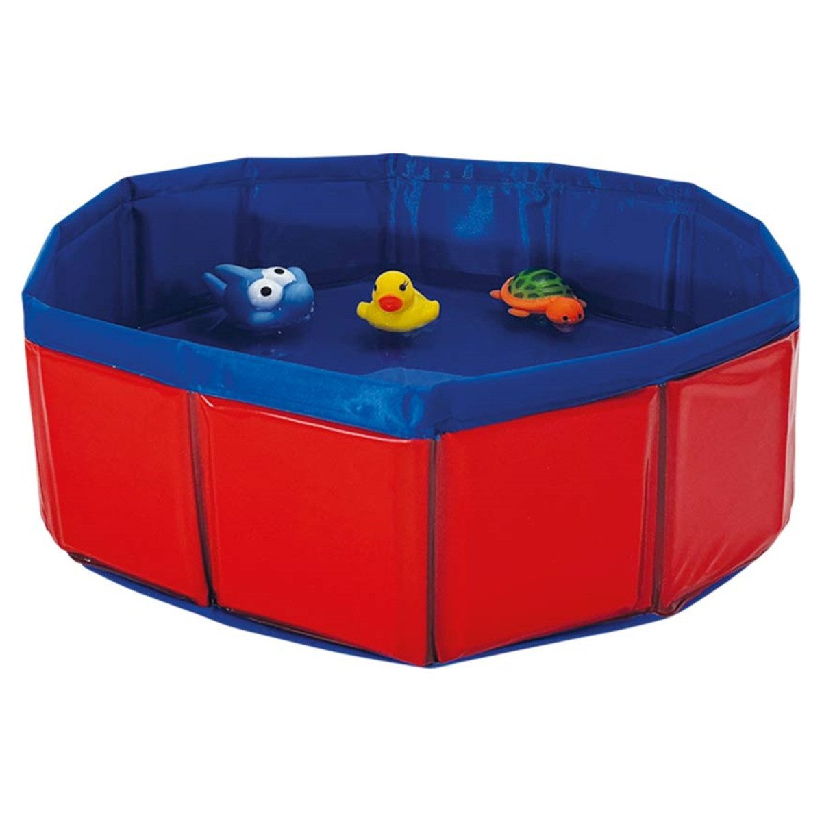 Nobby Hundepool Katzenpool mit Spielzeug rot/blau