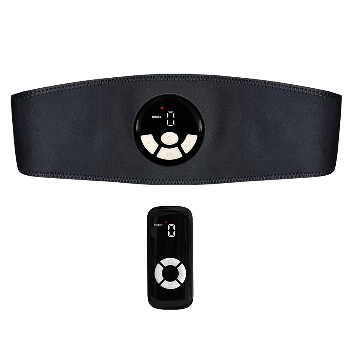 Tekoo EMS-Bauchmuskeltrainer mit Wärmefunktion, EMS Fitnessgürtel mit Heizung, Akku Bauchtrainer, (Bauchtrainer-Set, 3-teiliges Set), EMS mit 3-Stufen Wärmefunktion, Nutzung ohne Gel-Pads möglich