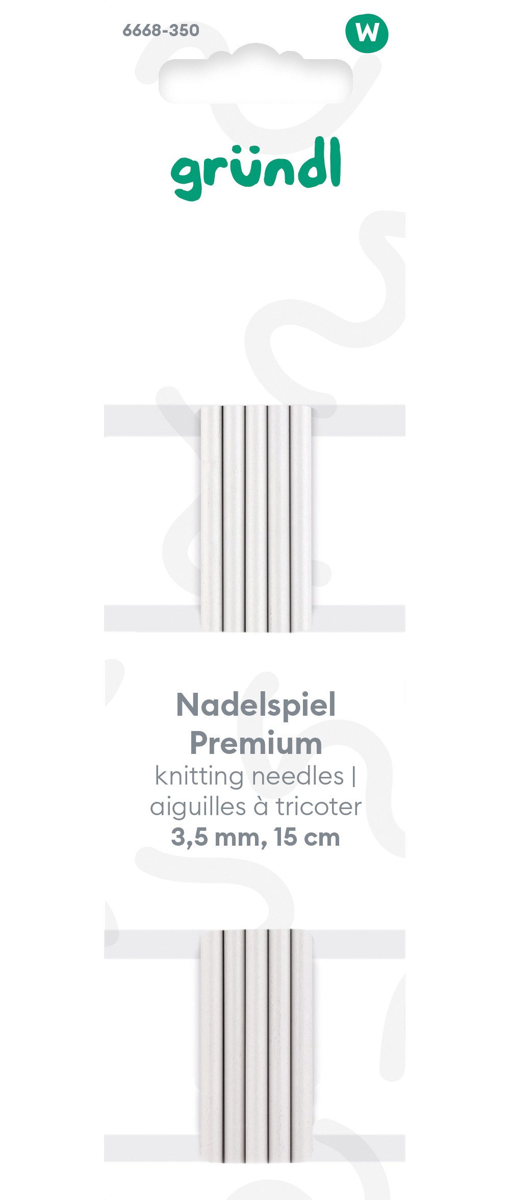 Gründl Stricknadeln Nadelspiel Premium, 15 cm