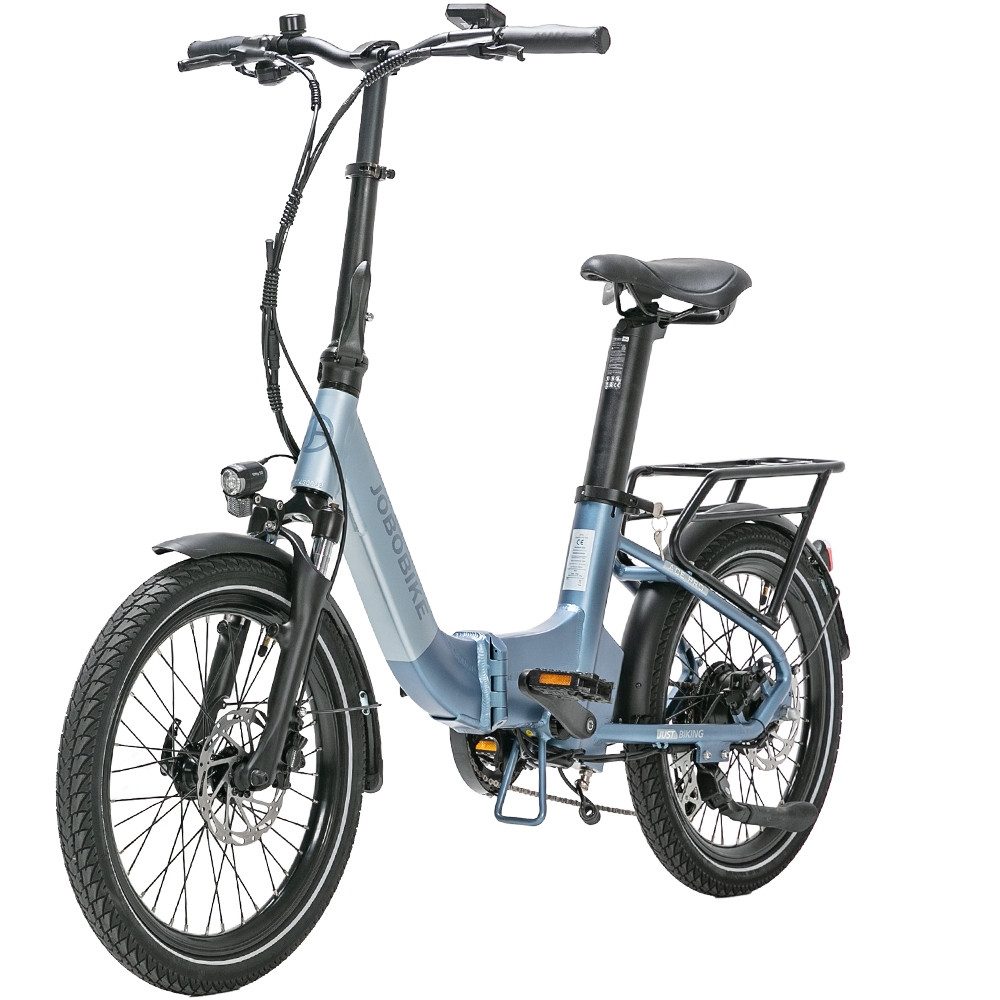 JOBOBIKE E-Bike Klapprad 20" für Damen & Herren, Romer ACE Pro 360Wh, Pedelec, 110 km, DMS, 7 Gang Shimano, Kettenschaltung, Heckmotor, 360 Wh, (mit abnehmbarem Akku, mit Bluetooth, Drehmomentsensor), Kompakt & stark – das faltbare City-E-Bike für Alltag & Freizeit