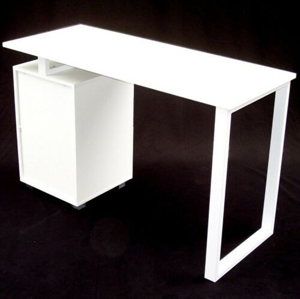 Apex Schreibtisch Schreibtisch 120x50 Weiß Bürotisch Computertisch Arbeitstisch (1-St)