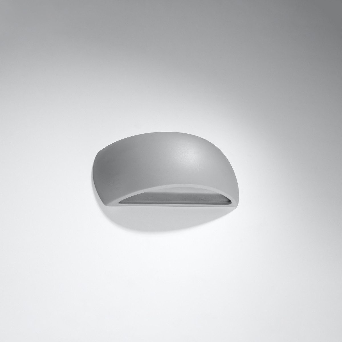 SOLLUX lighting Wandleuchte Wandleuchte Keramik Pontius Grau, Nicht enthalten