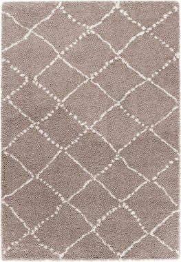 Hochflor-Teppich Hash, HANSE Home, rechteckig, Höhe: 35 mm, Shaggy, Flokati, Raute, Weich, Modern, Wohnzimmer, Schlafzimmer, Flur