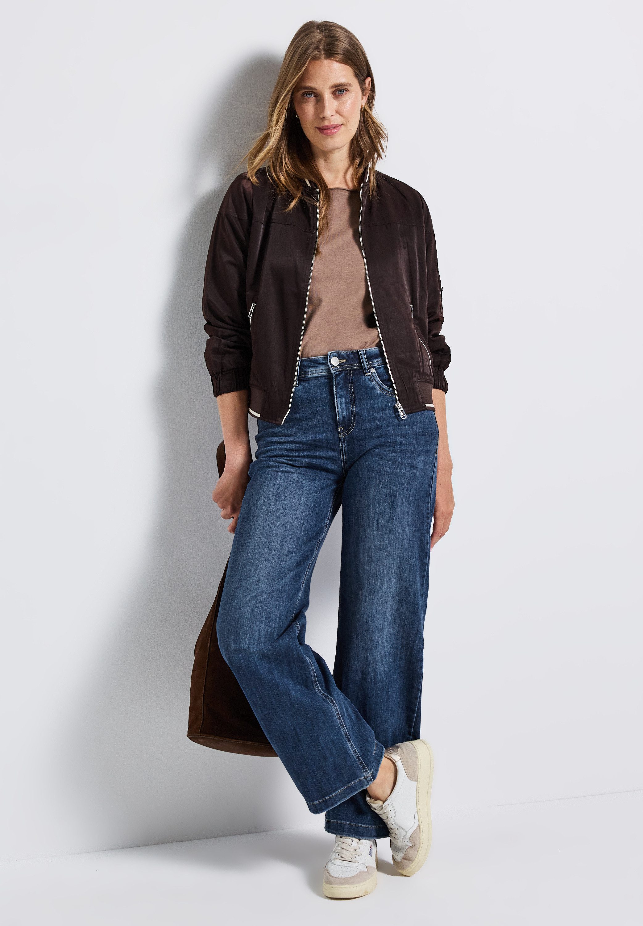 STREET ONE Weite Jeans QR Denim-Wide Leg mit Stretch